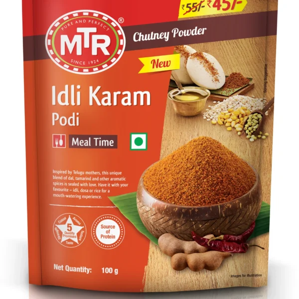 MTR Idli Karam Podi 100g ( Spice Lentil & Tamarind Chutney Powder )