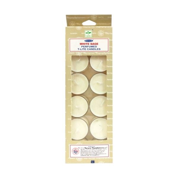 Satya Tealight White Sage Candles -12pcs