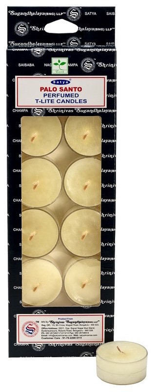 Satya Palo Santo Tealight Candles -12pcs