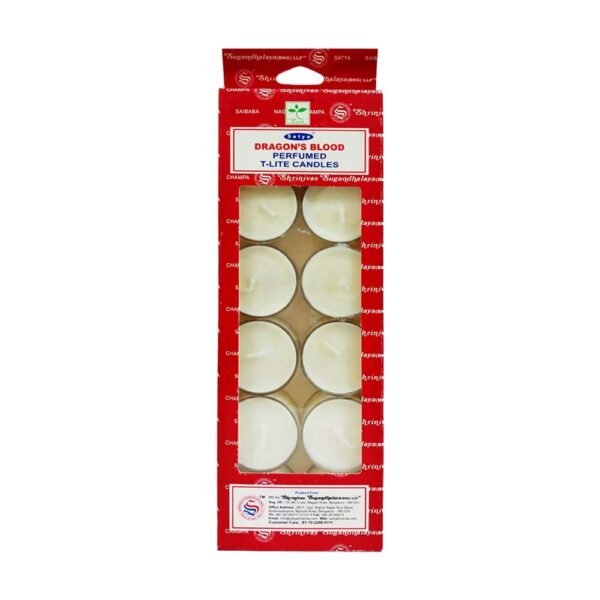 Satya Dragon's Blood Tealight Candles -12pcs