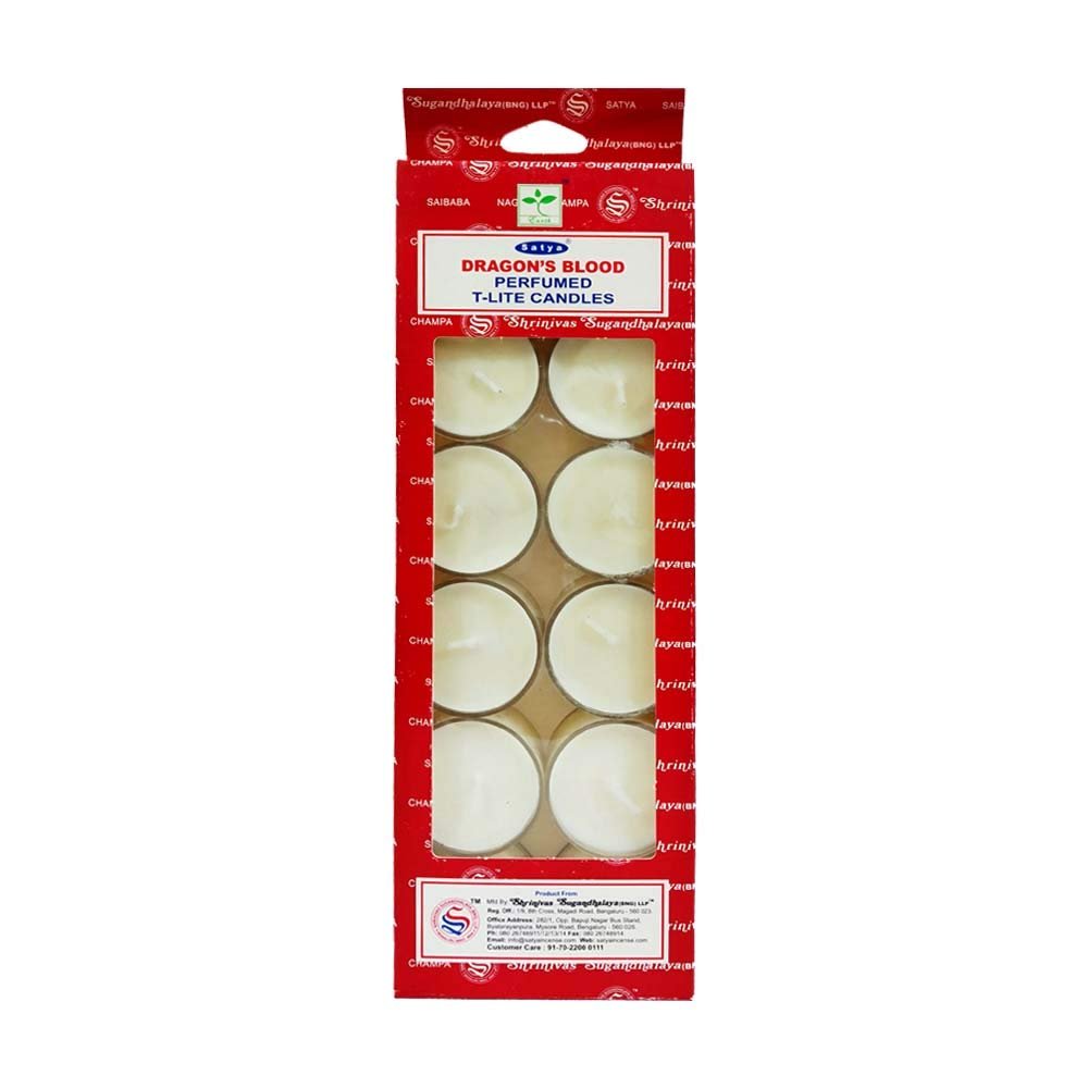 Satya Dragon's Blood Tealight Candles -12pcs