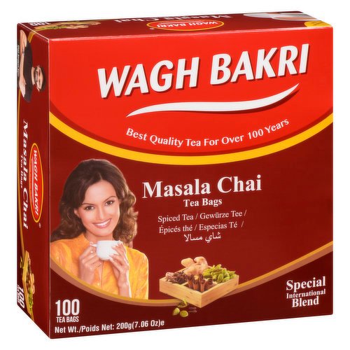 Wagh Bakri Masala Chai 100 Tea Bags -200g